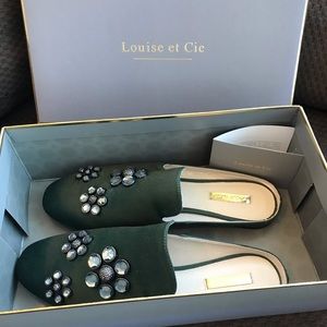 Never worn Louise et Cie green mules